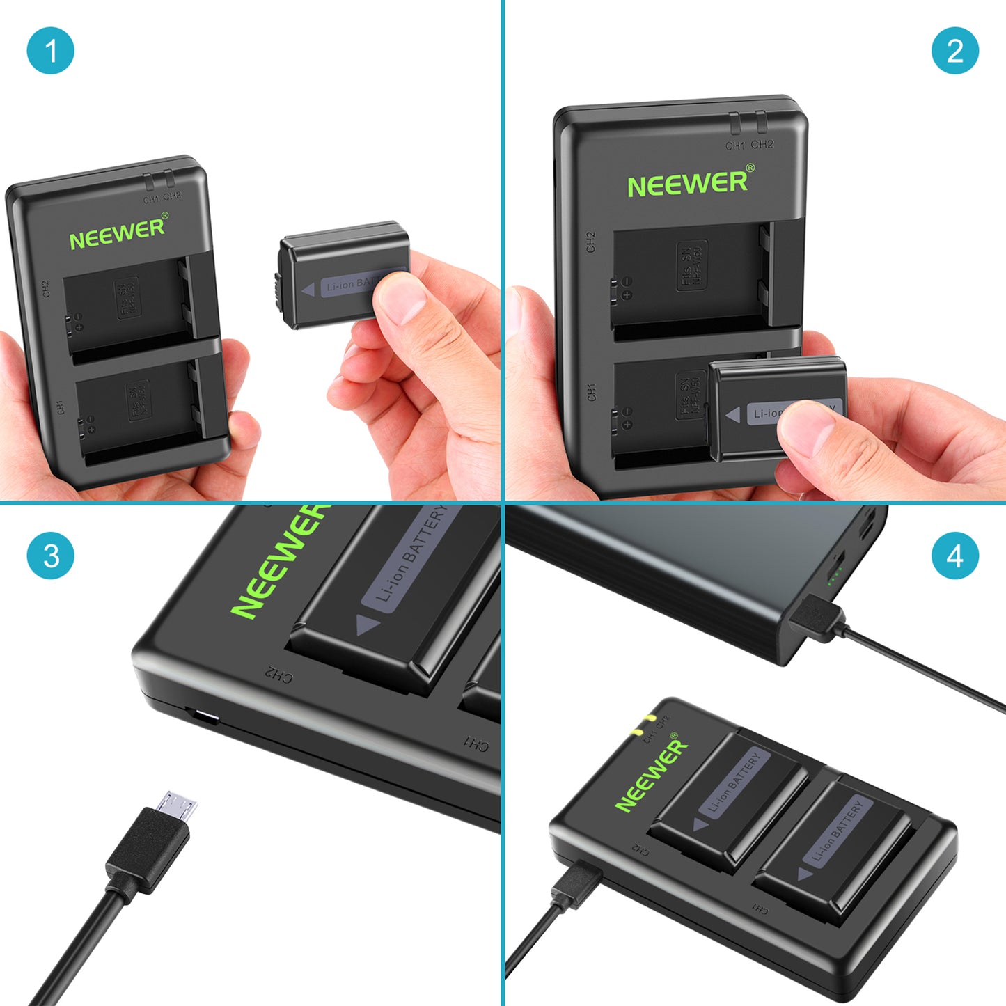 NP-FW50 Camera Battery Charger Set for Sony