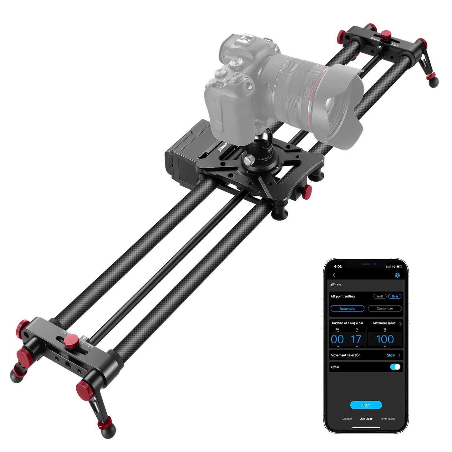 ER1 Motorized Carbon Fiber Camera Slider