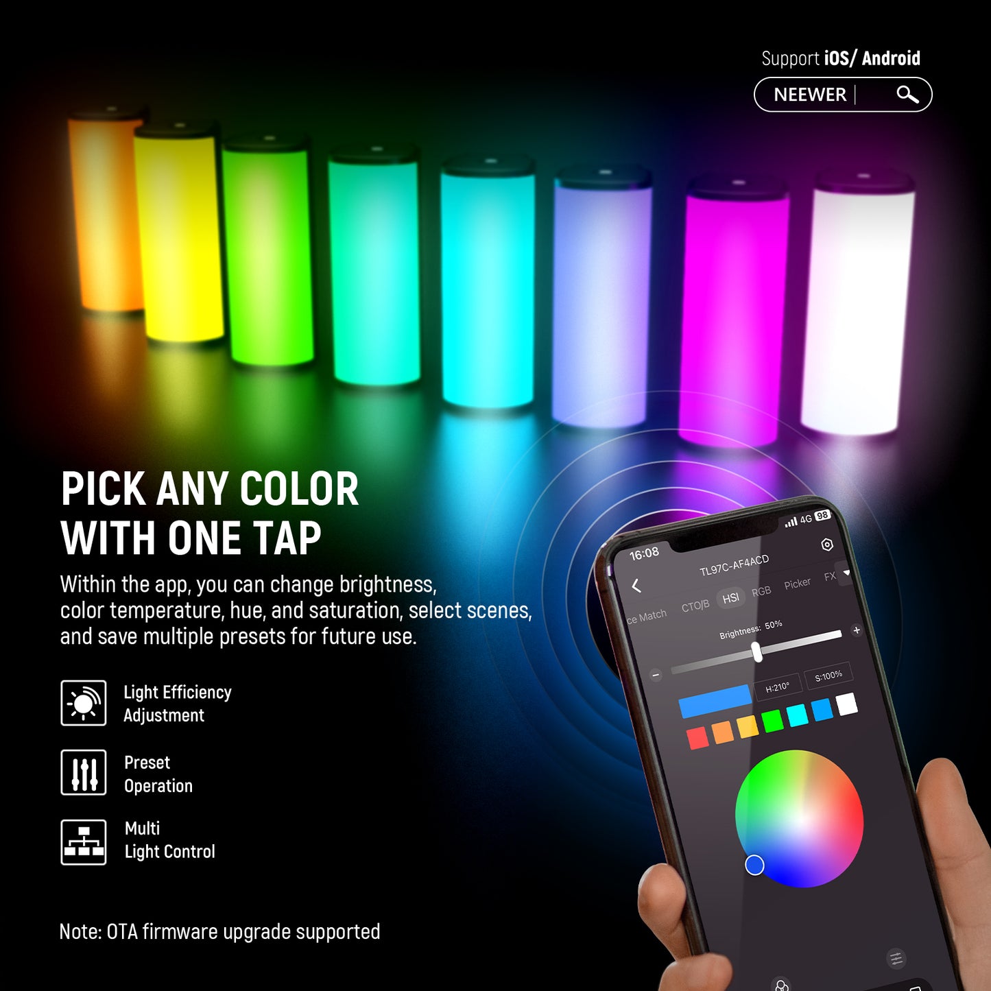 TL97C RGB Magnetic Handheld Light Stick