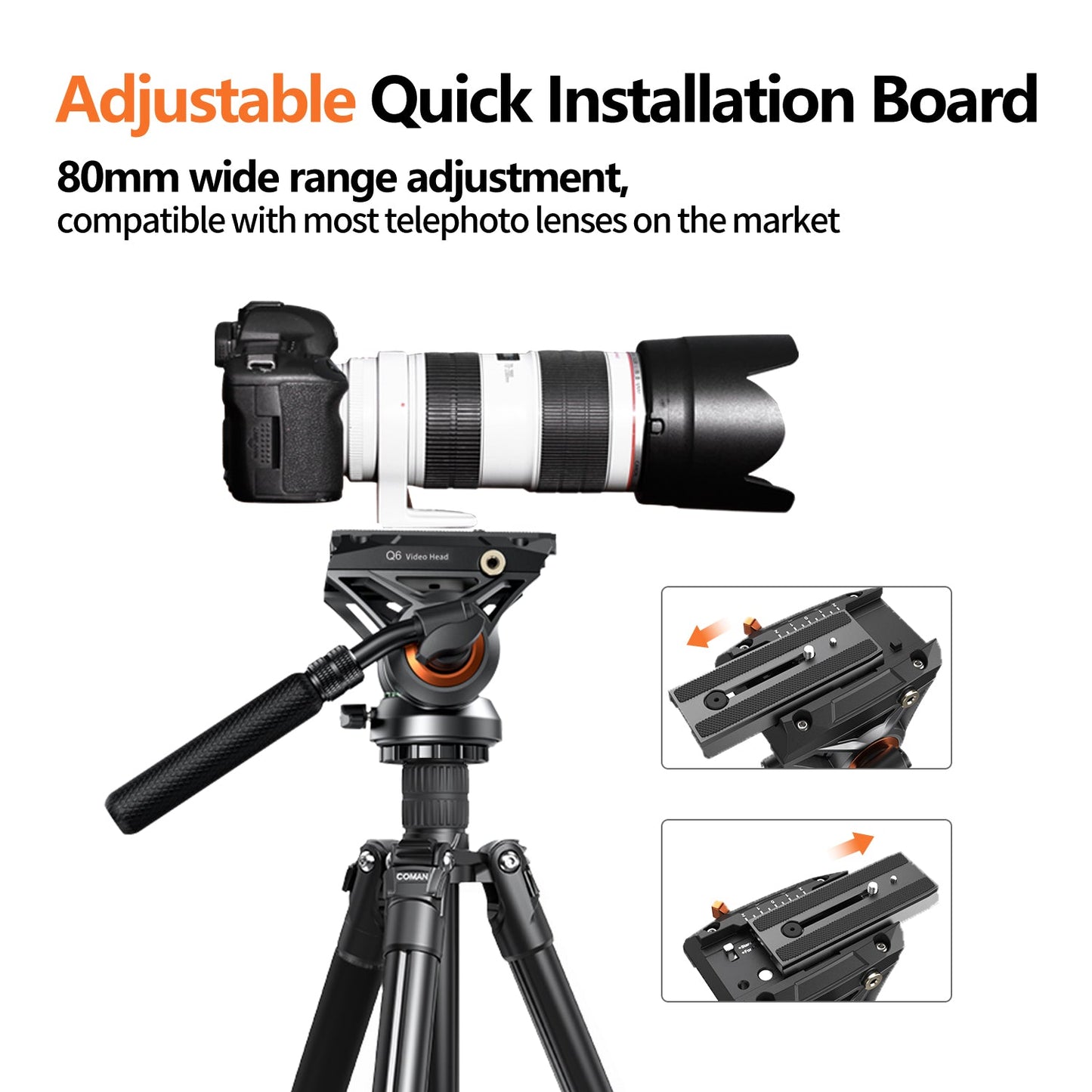 2-in-1 Aluminum Tripod Monopod with Fluid Head