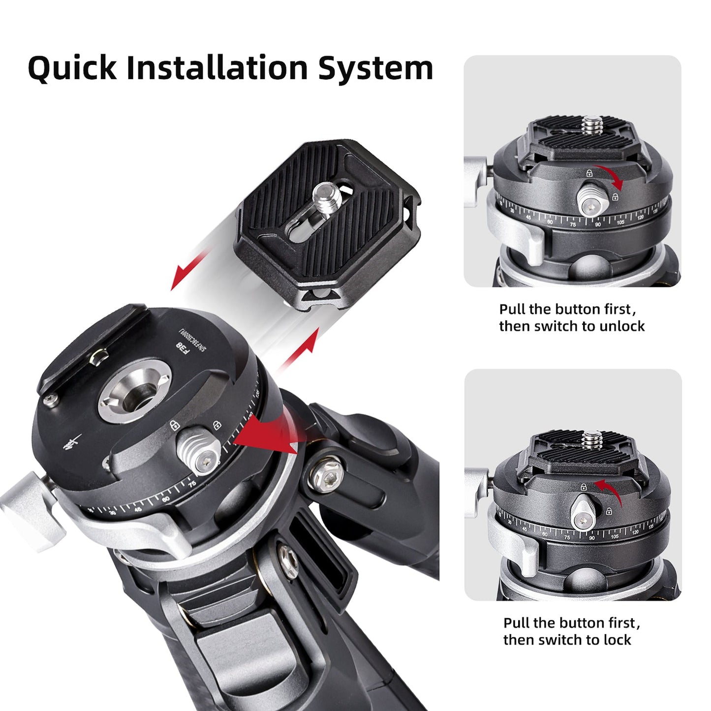 Zero Professional Carbon Fiber Tripod with Ball Head & DJI Quick Release