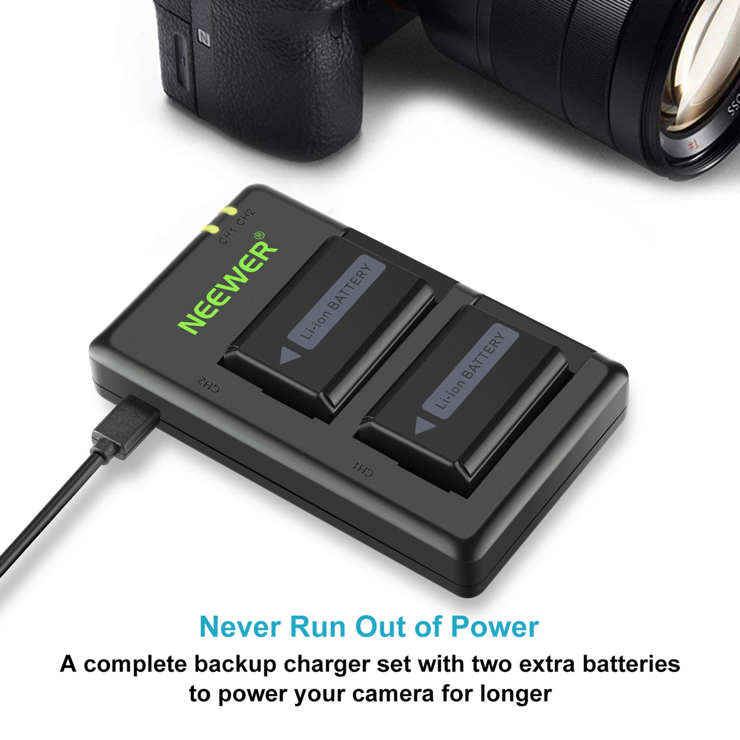 NP-FW50 Camera Battery Charger Set for Sony