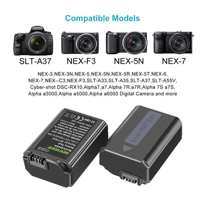 NP-FW50 Camera Battery Charger Set for Sony
