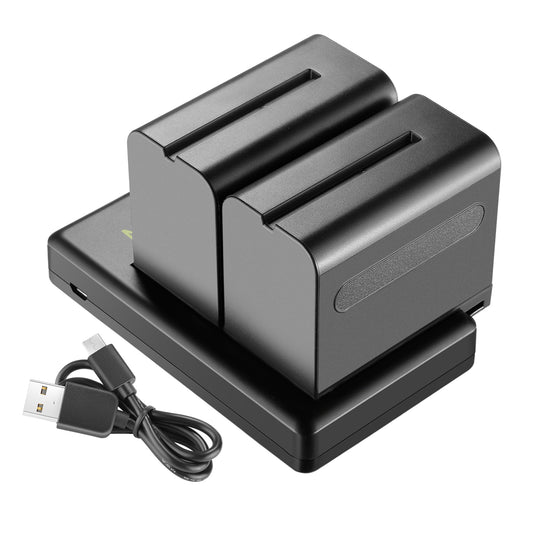 NW-F970 2Pcs 7800mAh NP-F970 Replacement Batteries
