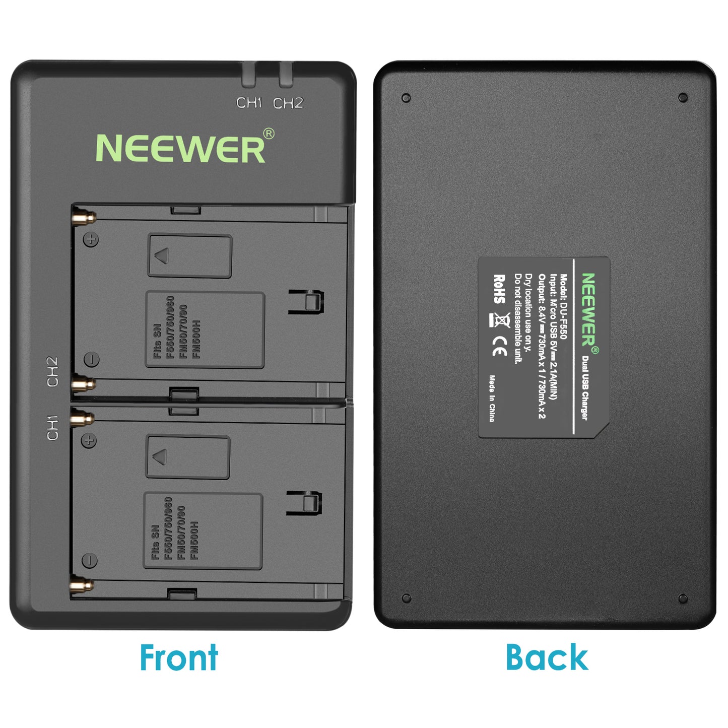 NW-F970 2Pcs 7800mAh NP-F970 Replacement Batteries