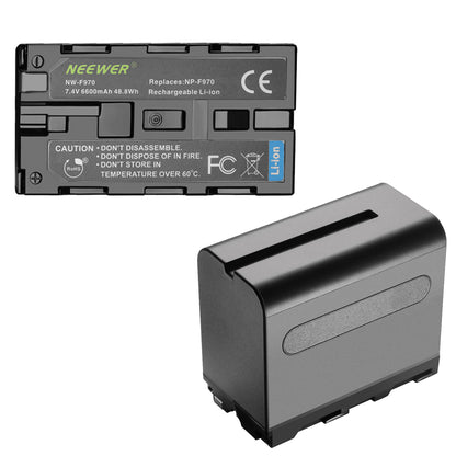 NW-F970 2Pcs 7800mAh NP-F970 Replacement Batteries