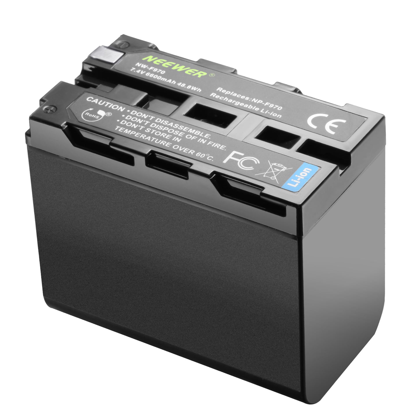 NW-F970 2Pcs 7800mAh NP-F970 Replacement Batteries