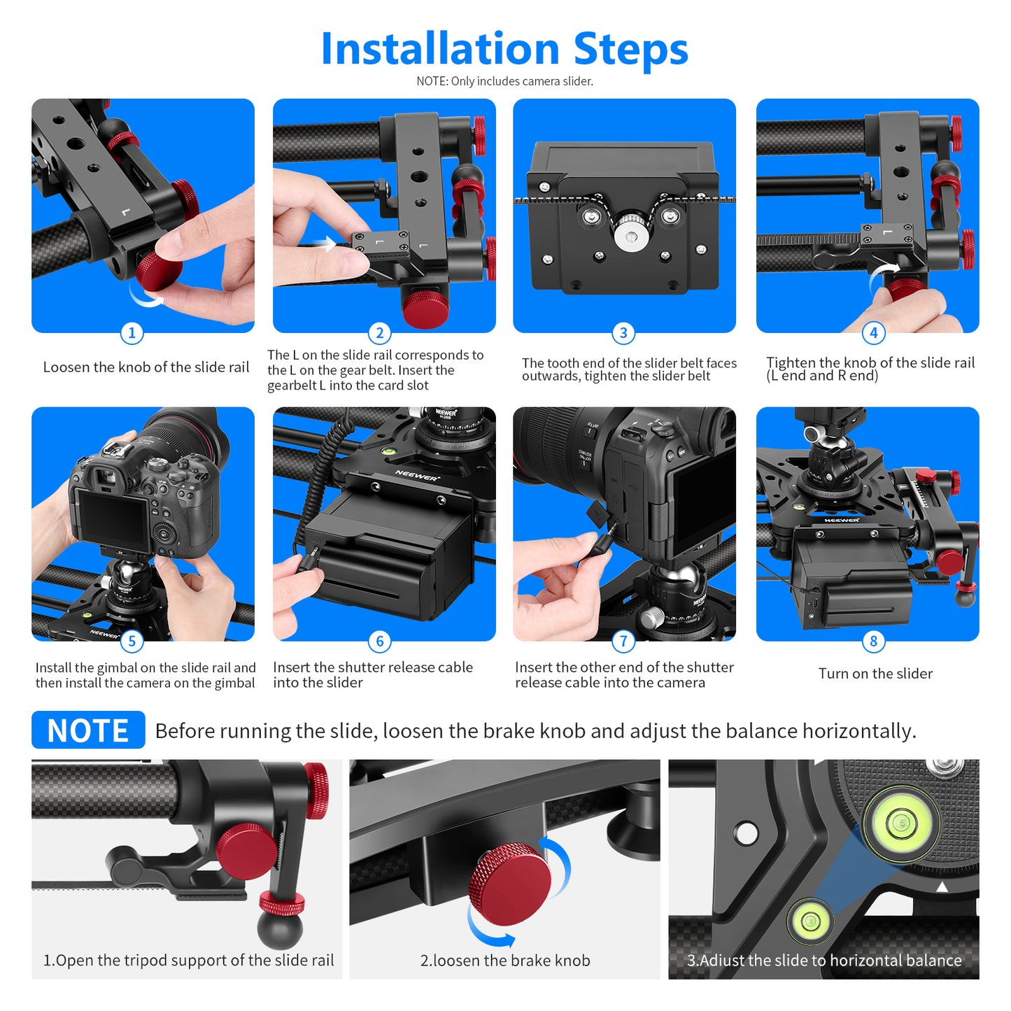 ER1 Motorized Carbon Fiber Camera Slider