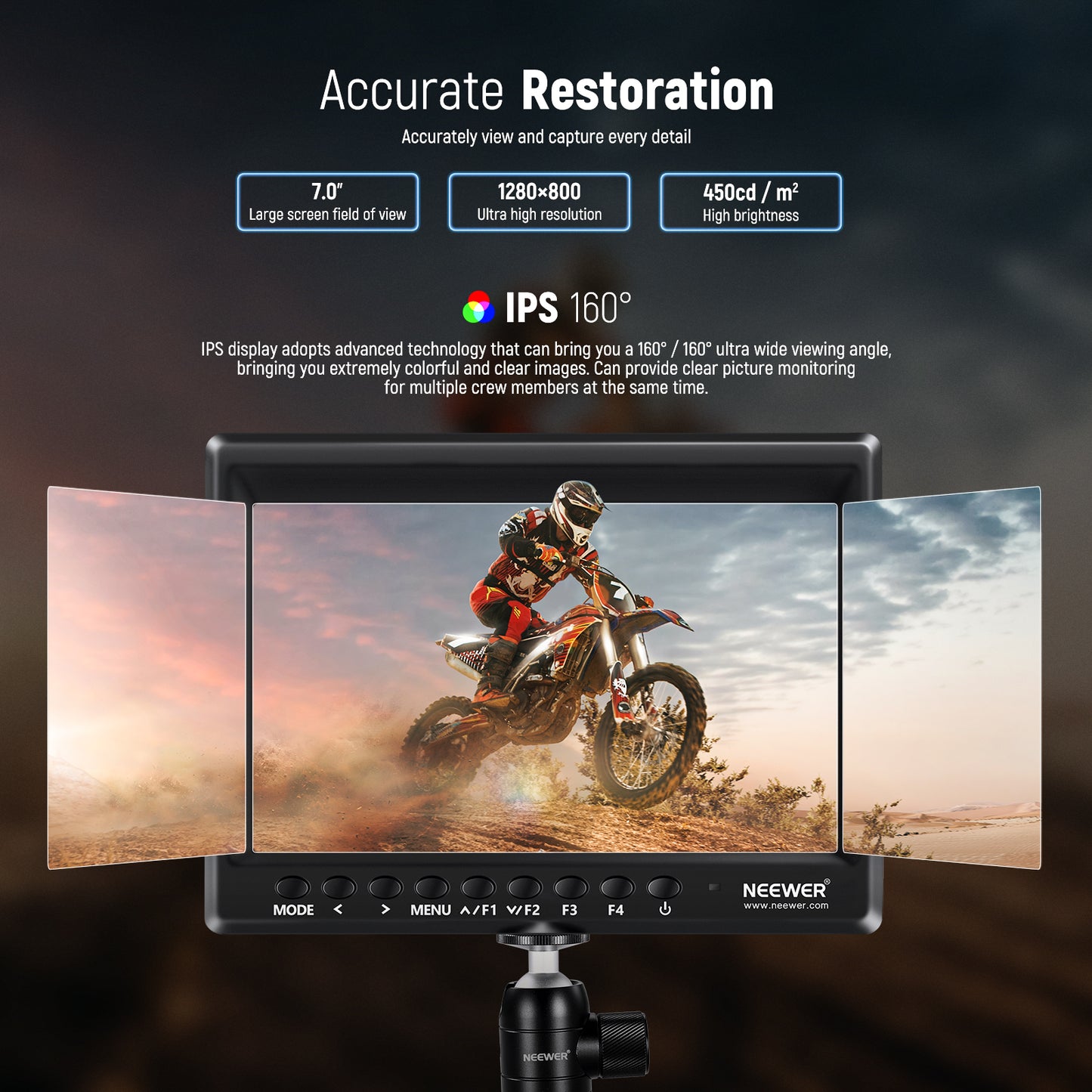 F100 7 Inch HD Camera Field Monitor