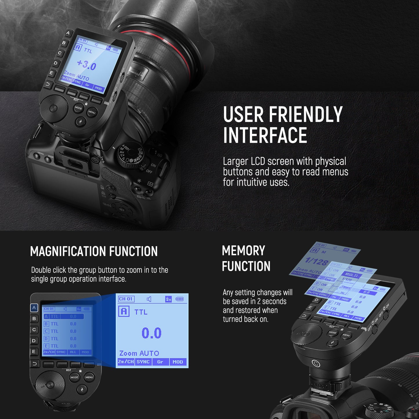 QPRO TTL Wireless Flash Trigger for Camera