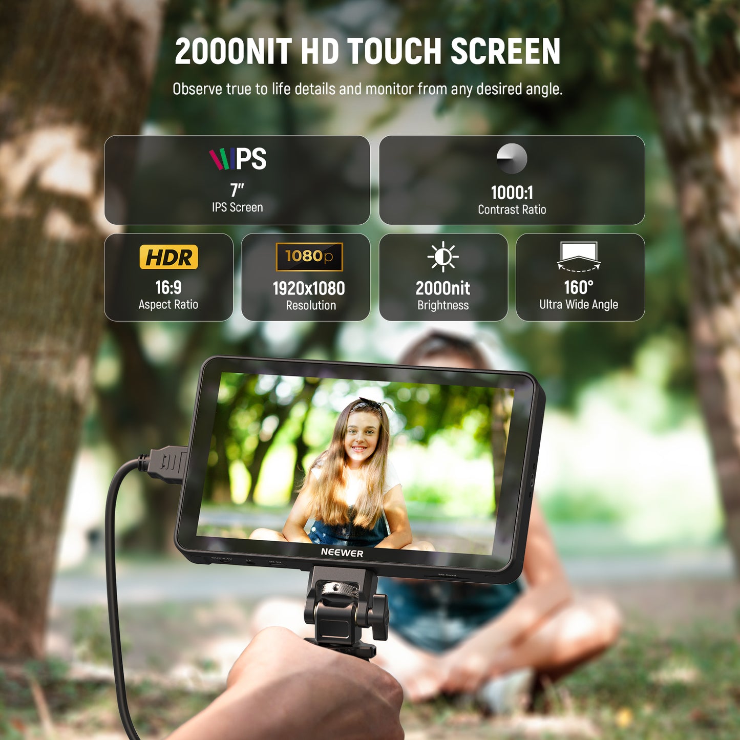 F700 7" Camera Field Touch Screen Monitor