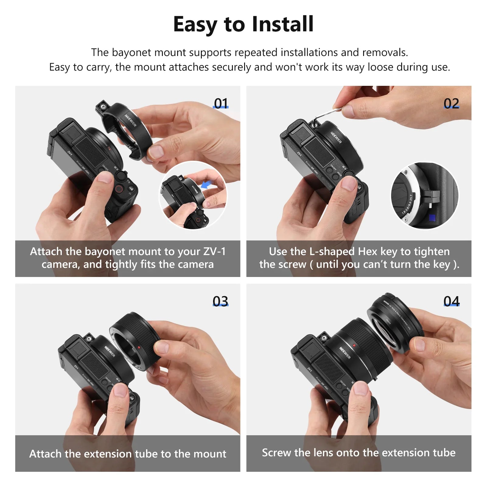2 in 1 Wide Angle & 10x Macro Additional Lens for Sony ZV-1 - REALM DISTRIBUTION