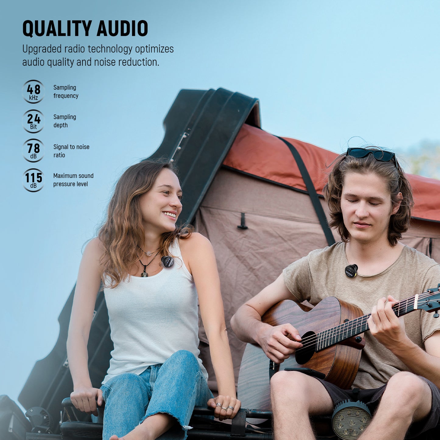 KM18 Wireless Button Lavalier Microphone Kit