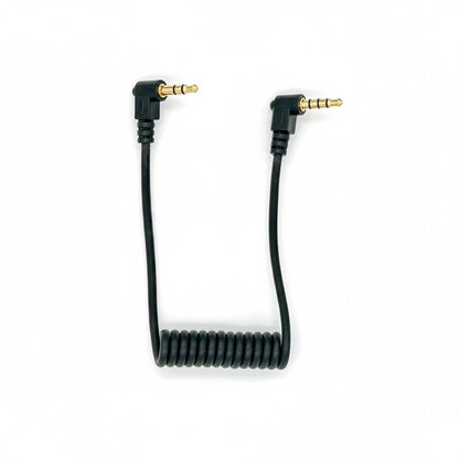 3.5mm camcorder A/V cable for the ImmersionRC PowerPlay, coiled cable with connectors at both ends
