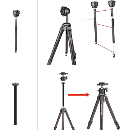 Zero Professional Carbon Fiber Tripod with Ball Head & DJI Quick Release