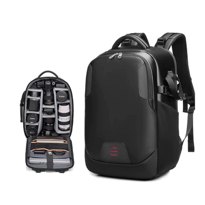 Realm Distribution Weatherproof Camera Backpack Front plus Fully stacked