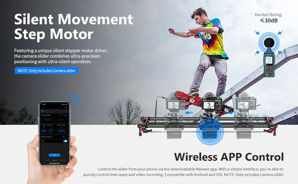 ER1 Motorized Carbon Fiber Camera Slider - REALM DISTRIBUTION