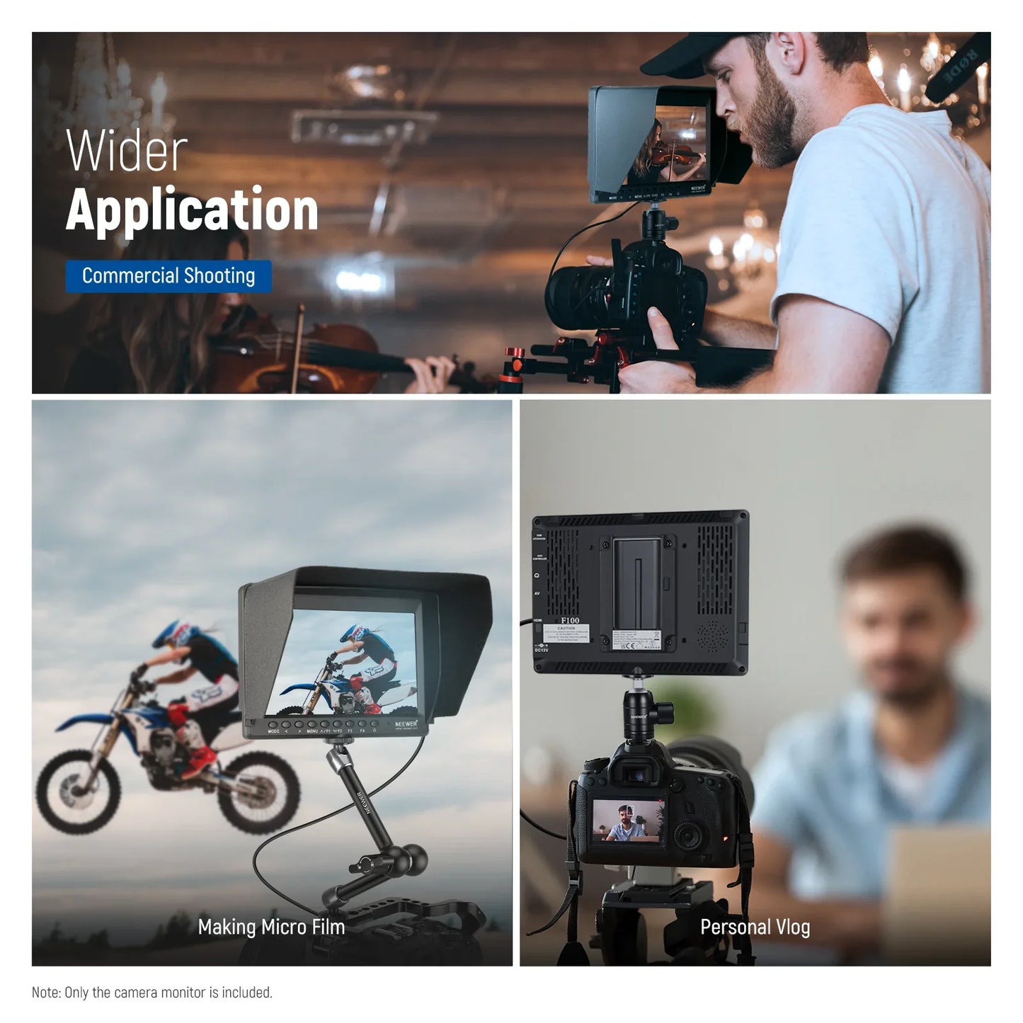 F100 7 Inch HD Camera Field Monitor - REALM DISTRIBUTION