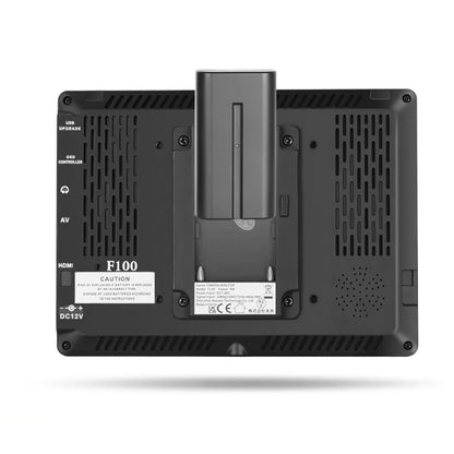 Back view of a camera monitor on a white background