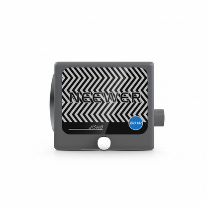 LED light with black and white zigzag pattern and 'Neewer' branding on a white background