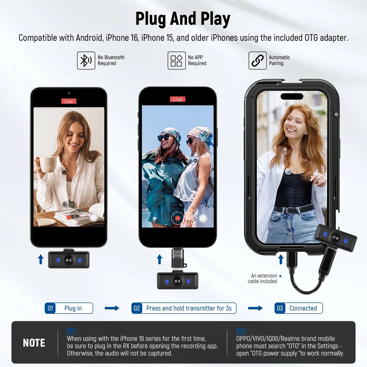 KM18 Wireless Button Lavalier Microphone Kit - REALM DISTRIBUTION