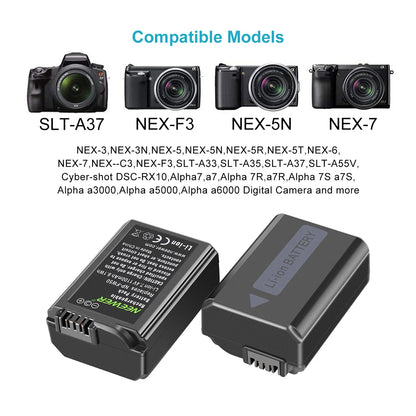 NP-FW50 Camera Battery Charger Set for Sony - REALM DISTRIBUTION