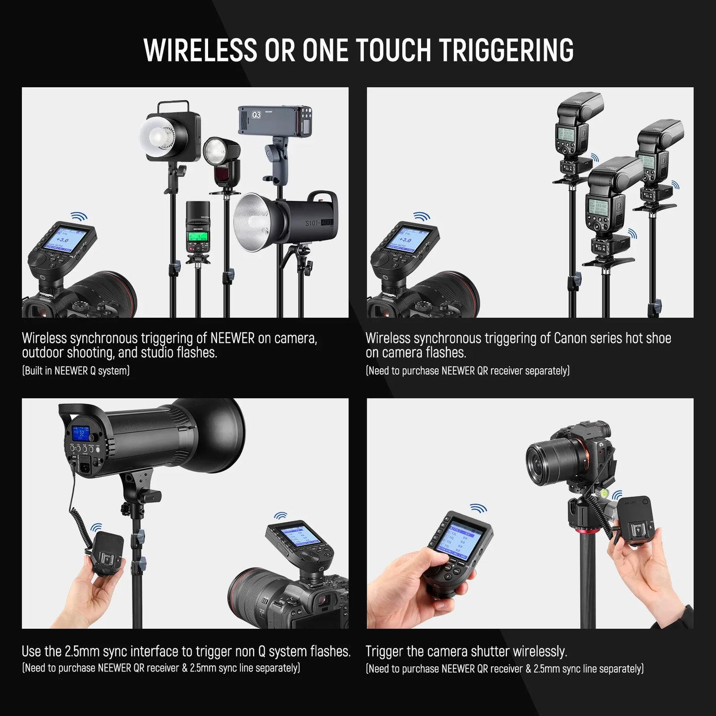 QPRO TTL Wireless Flash Trigger for Camera - REALM DISTRIBUTION
