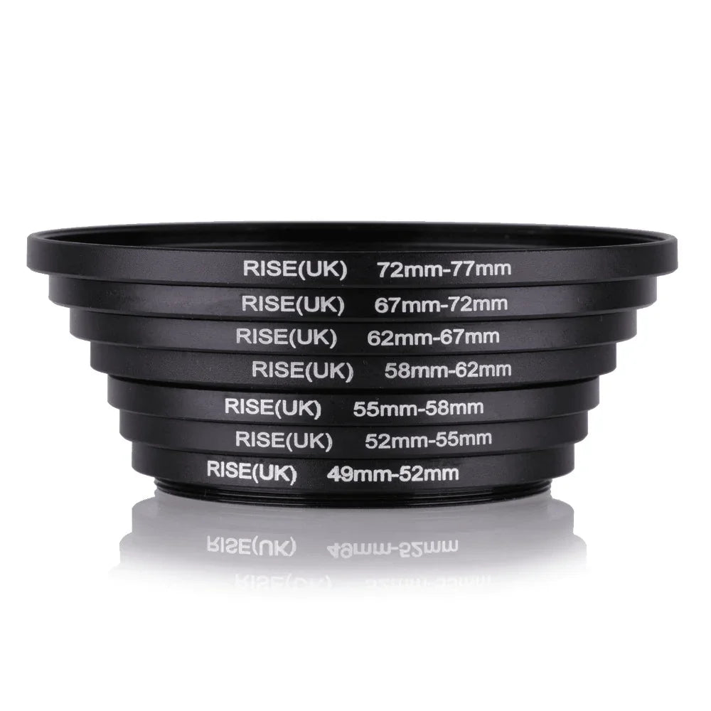 Set of Step Up Rings - 49mm to 77mm - REALM DISTRIBUTION