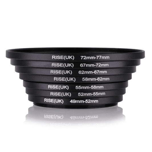 Set of Step Up Rings - 49mm to 77mm - REALM DISTRIBUTION