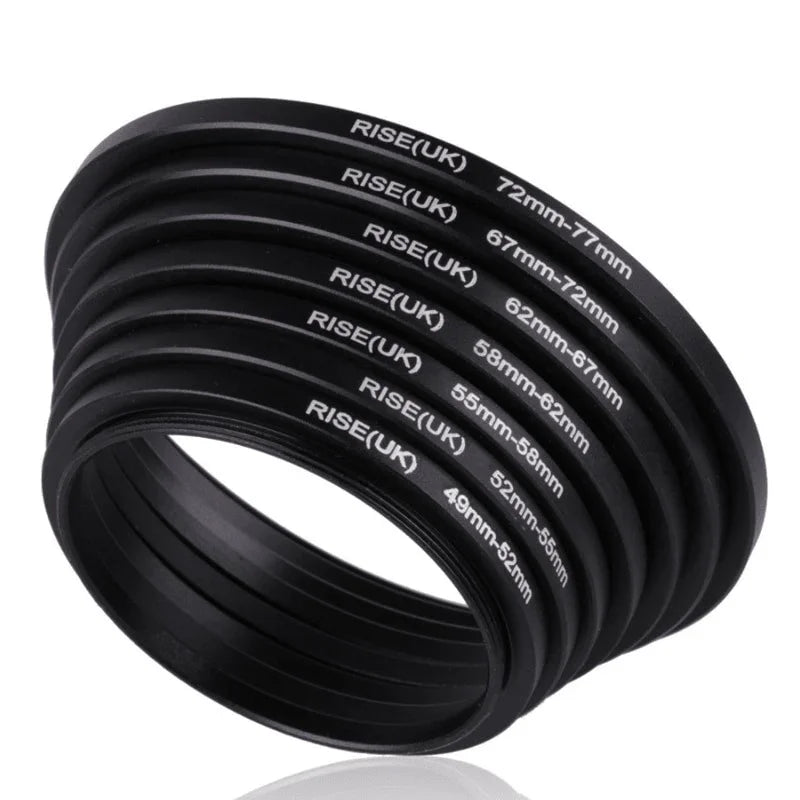 Set of Step Up Rings - 49mm to 77mm - REALM DISTRIBUTION