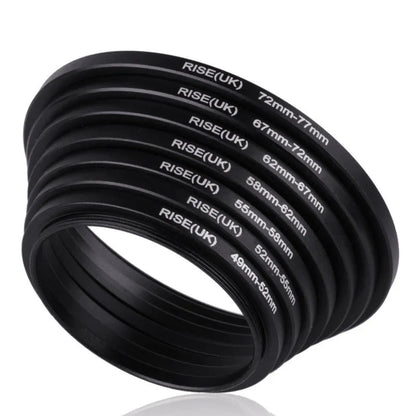 Set of Step Up Rings - 49mm to 77mm - REALM DISTRIBUTION