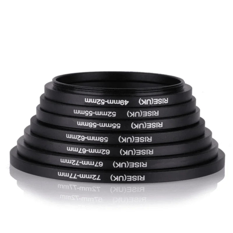 Set of Step Up Rings - 49mm to 77mm - REALM DISTRIBUTION