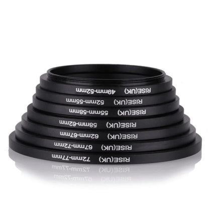 Set of Step Up Rings - 49mm to 77mm - REALM DISTRIBUTION