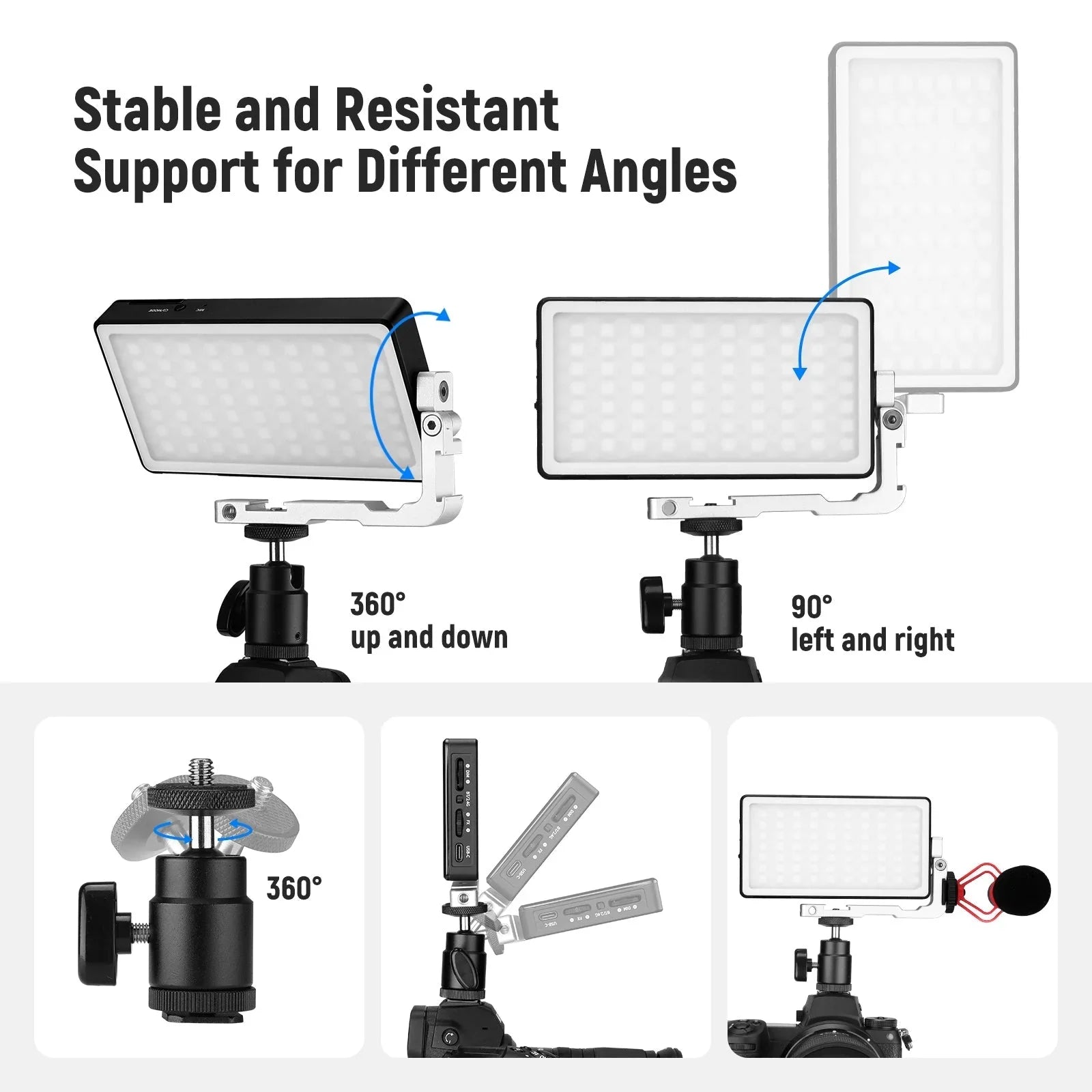 SL90 Aluminum Alloy RGB Panel Video Light - REALM DISTRIBUTION