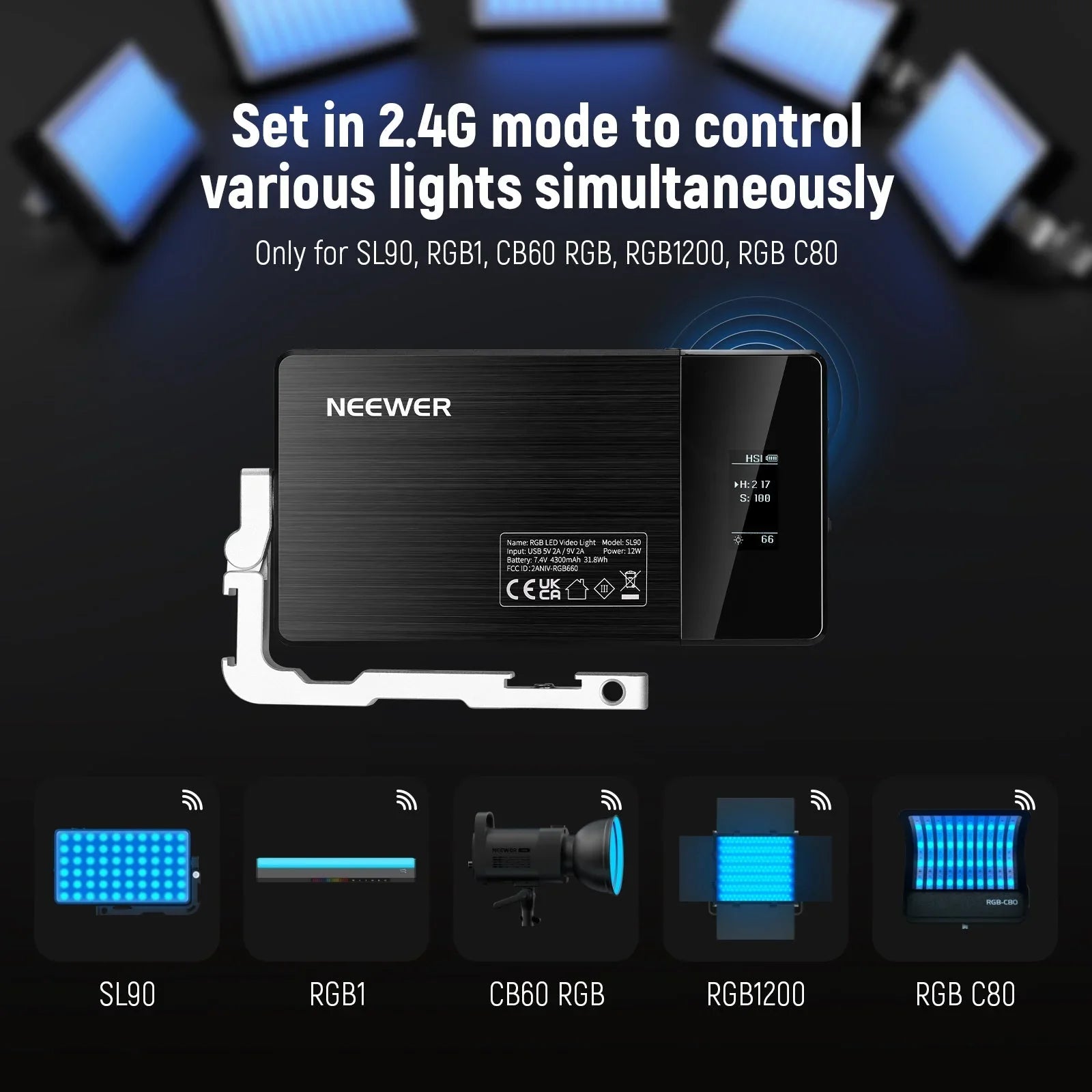 SL90 Aluminum Alloy RGB Panel Video Light - REALM DISTRIBUTION